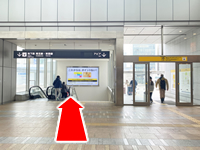 Take an escalator to the first basement level of Subway TOHO line Sapooro Station.