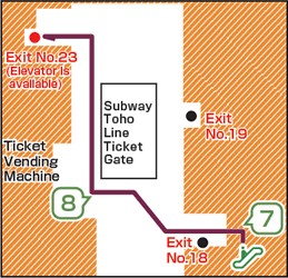 Access from JR Sapporo Station(Via underground passage)